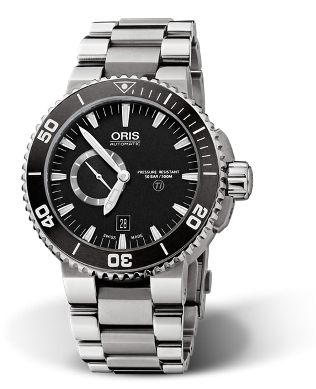 Oris aquis titanium date shop